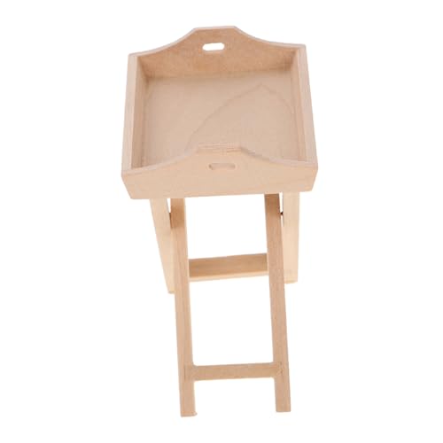 Abaodam Mini-möbel Miniatur-Dinge Puppenhaus-miniaturen Miniatur-Zeug Puppenstubenregal Puppenstubentisch Aus Holz Puppenstubentische Miniaturhauszubehör Miniaturtisch Hölzern Khaki von Abaodam