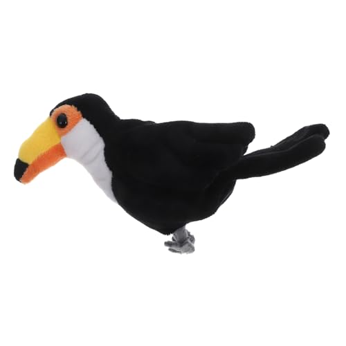Abaodam Mini -vogelfingerpuppe Fingertierpuppen Kleinkind Handpuppen Vogel Fingerpuppe Cartoon Animal Plüsch Handpuppe Fingerpuppen Für Kleinkinder Fingerpuppen Pp Baumwolle Black von Abaodam