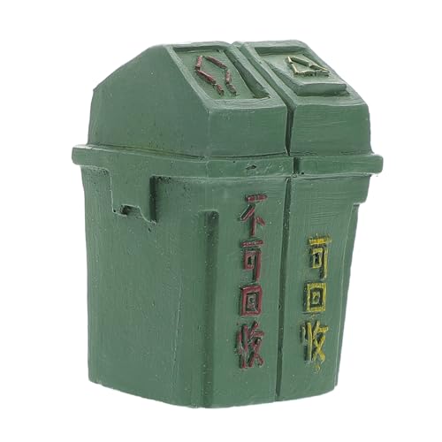 Abaodam Mini Müllcontainer Maßstab Realistisches Modell Einer Winzigen Abfalltonne Für Büro Und Schreibtischdekoration Für Sandbox-Spiele Und Dioramen von Abaodam