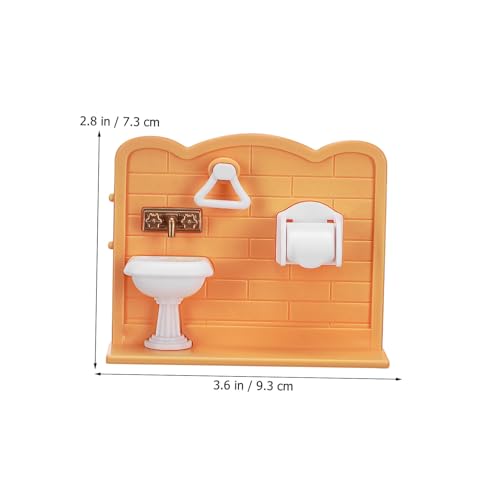 Abaodam Miniatur Badezimmer Möbel Puppenhaus Zubehör aus Sicherem Kunststoff Kompakt Vielseitig Einsetzbar mit Badewanne Waschbecken Schrank für Puppenhaus Dekoration und Spielspaß Abaodam Miniatur Badezimmer Möbel Puppenhaus Zubehör aus Sicherem Kunststoff Kompakt Vielseitig Einsetzbar mit Badewanne Waschbecken Schrank für Puppenhaus Dekoration und Spielspaß von Abaodam