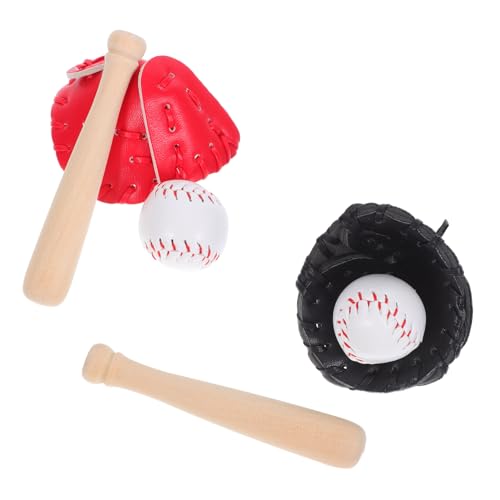 Abaodam Miniatur Baseballhandschuhe und Bälle Set Teiliges Dekorationskit für Puppenhäuser Sicher und Praktisch für DIY Projekte und Sammler von Abaodam