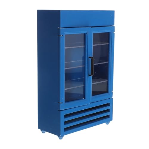 Abaodam Miniatur-Dollhouse Kühlschrank Kompakt Detailreich Mini-kühlschrank für Puppenhaus Küchenzubehör Kreative Rollenspiele Zubehör Kleine Puppenhausdeko von Abaodam
