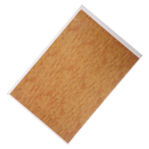 Abaodam Miniatur Fußbodenpapier für Puppenhaus Dekoratives Bodenblatt im Kirschholz Look für DIY Miniaturmöbel und Kreative Raumgestaltung von Abaodam