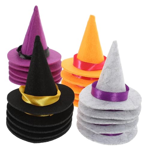 Abaodam Miniatur-Hexenhüte für Halloween, Dekoration, kleine Hexenhüte, Party-Requisiten für Puppenhäuser, Basteln und DIY-Dekorationen, Grau, 20 Stück Abaodam Miniatur-Hexenhüte für Halloween, Dekoration, kleine Hexenhüte, Party-Requisiten für Puppenhäuser, Basteln und DIY-Dekorationen, Grau, 20 Stück von Abaodam