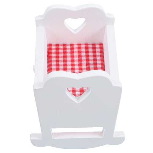 Abaodam Miniatur Holz Babybett Puppenwiege aus Natürlichem Holz Langlebiges Mini Puppenhaus Zubehör Leicht und Kompakt Realistische Kinderbett Deko für Puppenhaus Basteln Abaodam Miniatur Holz Babybett Puppenwiege aus Natürlichem Holz Langlebiges Mini Puppenhaus Zubehör Leicht und Kompakt Realistische Kinderbett Deko für Puppenhaus Basteln von Abaodam
