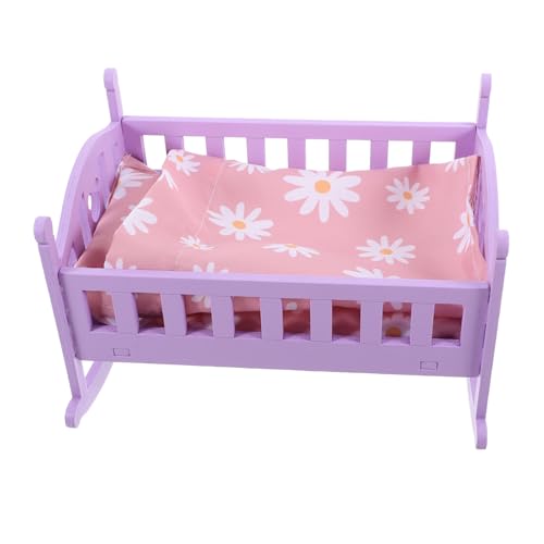 Abaodam Miniatur Holz Babybett für Puppenhaus Puppenmöbel Realistische Form Vielseitig Einsetzbar für Miniatur Schlafzimmerdeko Abaodam Miniatur Holz Babybett für Puppenhaus Puppenmöbel Realistische Form Vielseitig Einsetzbar für Miniatur Schlafzimmerdeko von Abaodam