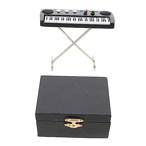 Abaodam Miniatur Holz Elektronisches Orgel Modell mit Schwarzer Box Puppenhaus Dekoration Kreatives Musikinstrument Ornament für Miniaturzimmer Jungen Mädchen Abaodam Miniatur Holz Elektronisches Orgel Modell mit Schwarzer Box Puppenhaus Dekoration Kreatives Musikinstrument Ornament für Miniaturzimmer Jungen Mädchen von Abaodam