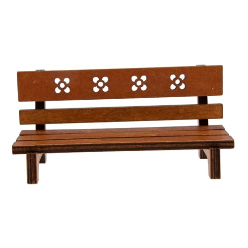 Abaodam Miniatur Holz Gartenbank Dekorative Kleine Parkbank Modell Vintage Stil Mini Haus Zubehör Mikro Landschaft Feengarten Tischdeko Abaodam Miniatur Holz Gartenbank Dekorative Kleine Parkbank Modell Vintage Stil Mini Haus Zubehör Mikro Landschaft Feengarten Tischdeko von Abaodam