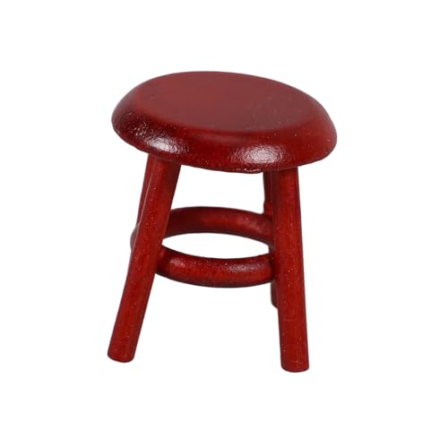 Abaodam Miniatur Holz Hocker Puppenhaus Möbel Dekoration Rotes Holz Mini Stuhl Modell Kinderzimmer Zubehör Abaodam Miniatur Holz Hocker Puppenhaus Möbel Dekoration Rotes Holz Mini Stuhl Modell Kinderzimmer Zubehör von Abaodam