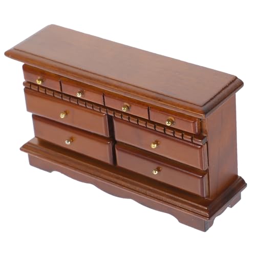 Abaodam Miniatur Holz Tv Schrank Modell Langlebiger Nachttisch mit Natürlichem Design Zierliche Miniaturmöbel für Puppenhaus Dekoration und Wohnzimmer Beistelltisch von Abaodam