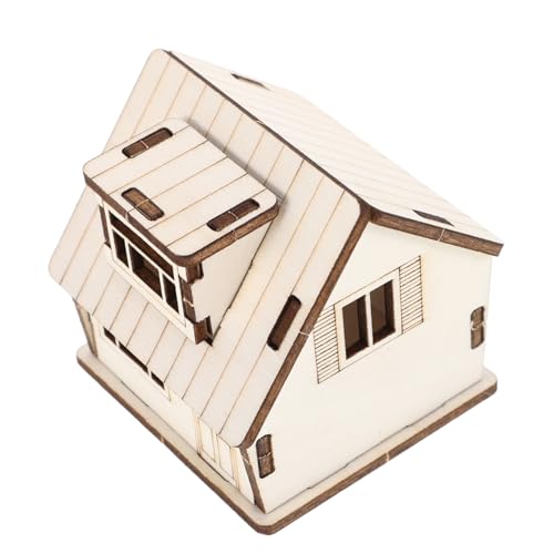 Abaodam Miniatur Holzhausmodell Winzige Häuser Simulieren Echten Hausbau DIY Miniaturhausmodell Pädagogische Holzpuzzles Modellbausatz Miniaturhäuser Zum Basteln Spielzeughaus von Abaodam