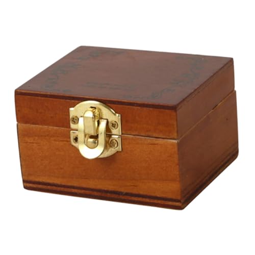Abaodam Miniatur Holzschatulle mit Klappdeckel Rechteckige Mini Deko Box für Puppenhaus Schlafzimmer Realistische Miniatur Dekoration Praktische Aufbewahrung für Mini Accessoires Abaodam Miniatur Holzschatulle mit Klappdeckel Rechteckige Mini Deko Box für Puppenhaus Schlafzimmer Realistische Miniatur Dekoration Praktische Aufbewahrung für Mini Accessoires von Abaodam
