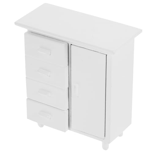 Abaodam Miniatur Holzschrank für Puppenhaus Eleganter Kleiner Bücherregal für Puppenhausmöbel Kompakte Holz Dekoration für Kinderzimmer Stilvolles für Kreatives von Abaodam