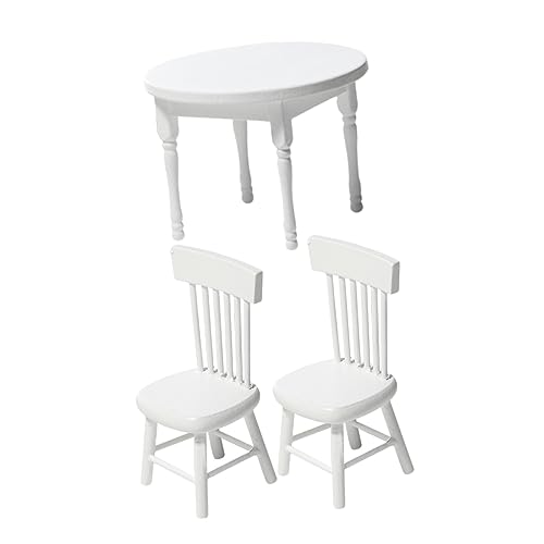Abaodam Puppenhaus Mini Tisch Stuhl Weiß Mini Möbel Ornament 3pc Set Für Kinder Miniatur Abaodam Puppenhaus Mini Tisch Stuhl Weiß Mini Möbel Ornament 3pc Set Für Kinder Miniatur von Abaodam