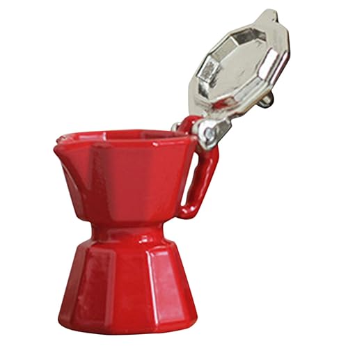 Abaodam Miniatur Kaffeemaschine Modell aus Dekoratives Zubehör für Puppenhaus und Mini Haus für Mini Küchen und Rollenspiele Rot Abaodam Miniatur Kaffeemaschine Modell aus Dekoratives Zubehör für Puppenhaus und Mini Haus für Mini Küchen und Rollenspiele Rot von Abaodam