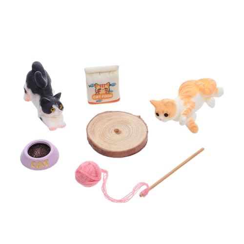 Abaodam Miniatur Katzen Spielfiguren Realistische Puppenhaus Katze Figuren aus Langlebigem Kindgerechtes Design Detailreiche Kleine Katzen für Kreatives Rollenspiel und Puppenhaus Zubehör Abaodam Miniatur Katzen Spielfiguren Realistische Puppenhaus Katze Figuren aus Langlebigem Kindgerechtes Design Detailreiche Kleine Katzen für Kreatives Rollenspiel und Puppenhaus Zubehör von Abaodam