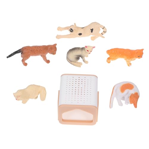 Abaodam Miniatur Katzenfiguren Spielset Realistische Mini Katzen Ornament für Puppenhaus Dekor Lernspielzeug und Partybedarf Interaktives Katzenspielzeug für Sammler Abaodam Miniatur Katzenfiguren Spielset Realistische Mini Katzen Ornament für Puppenhaus Dekor Lernspielzeug und Partybedarf Interaktives Katzenspielzeug für Sammler von Abaodam