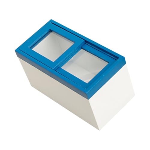 Abaodam Miniatur Kühlschrank Dekoratives Mini Haus Zubehör Horizontaler Kleiner Gefrierschrank Sicheres Holz Material Puppenhaus Möbel Modell von Abaodam