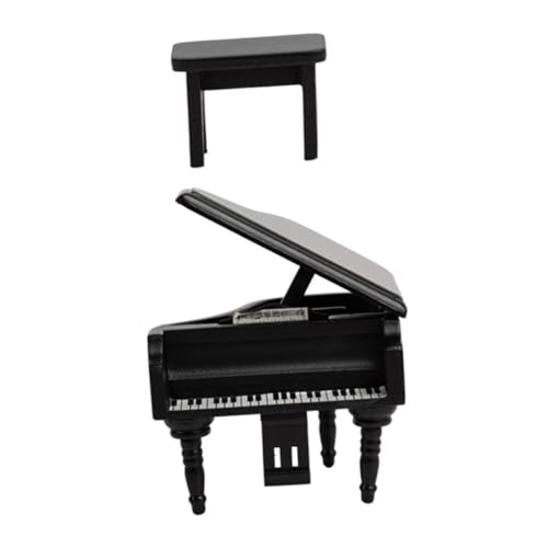 Abaodam Miniatur Piano Deko Teilig Schwarzes Miniaturklavier als Puppenhausmöbel Detailgetreues Modell Geeignet für Kleine Hausdekoration und Miniatur Abaodam Miniatur Piano Deko Teilig Schwarzes Miniaturklavier als Puppenhausmöbel Detailgetreues Modell Geeignet für Kleine Hausdekoration und Miniatur von Abaodam