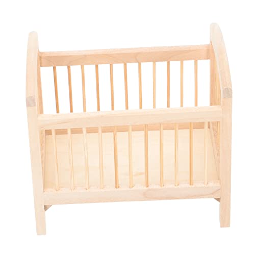 Abaodam Puppe Mini Miniatur Puppenbett Aus 1/12 Puppenhaus Zubehör Babypuppenbett Modell Für Für Kreatives Rollenspiel Holzfarbe Dekoratives Ornament Abaodam Puppe Mini Miniatur Puppenbett Aus 1/12 Puppenhaus Zubehör Babypuppenbett Modell Für Für Kreatives Rollenspiel Holzfarbe Dekoratives Ornament von Abaodam