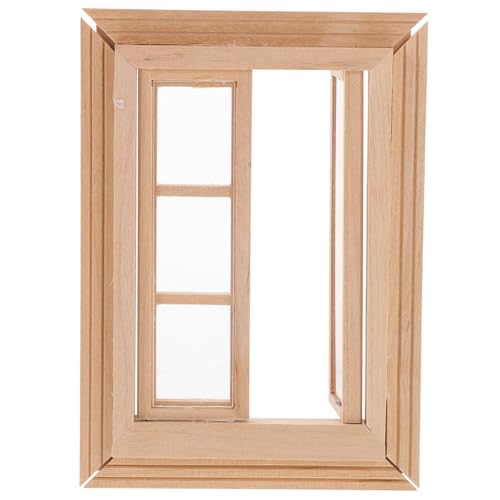 Abaodam Miniatur Puppenhaus Fenster Modell aus Holz Handgefertigtes Deko Element für Puppenhausmöbel für Miniaturgärten und Kreative Szenen Fach Fensterrahmen für Rollenspiele Abaodam Miniatur Puppenhaus Fenster Modell aus Holz Handgefertigtes Deko Element für Puppenhausmöbel für Miniaturgärten und Kreative Szenen Fach Fensterrahmen für Rollenspiele von Abaodam