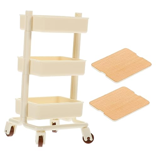 Abaodam Miniatur Puppenhaus Handwagen mit Multifunktionaler Miniaturwagen aus Leichtem Langlebigem Material Dekorationszubehör für Puppenhaus und DIY Landschaften von Abaodam
