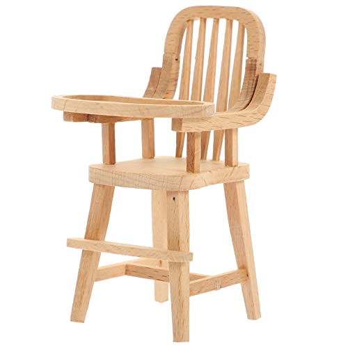 Abaodam Miniatur Puppenhaus Holz Hochstuhl Handgefertigtes Kinderaccessoire Robuste Miniaturmöbel mit Glatter Oberfläche Dekorativer Puppenhausstuhl Perfektes DIY Zubehör für von Abaodam