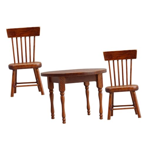 Abaodam Miniatur Puppenhaus Möbel Set Realistisches Tisch und Stuhl Modell in DIY Mini Esszimmer Möbel für Spielhaus und Sammler Abaodam Miniatur Puppenhaus Möbel Set Realistisches Tisch und Stuhl Modell in DIY Mini Esszimmer Möbel für Spielhaus und Sammler von Abaodam