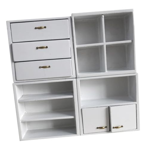 Abaodam Miniatur Puppenhaus Möbel Set Teiliges Schrank Modell Vielseitige Miniatur Dekoration für Kinderzimmer und DIY Hausmodelle Puppenmöbel von Abaodam