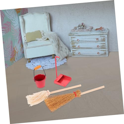 Abaodam Miniatur Puppenhaus Reinigungsset Teilig mit Mini Eimer Besen Staubschaufel und Mop Realistische Miniatur Haushaltswerkzeuge für Puppenhaus Zubehör und Dekoration Abaodam Miniatur Puppenhaus Reinigungsset Teilig mit Mini Eimer Besen Staubschaufel und Mop Realistische Miniatur Haushaltswerkzeuge für Puppenhaus Zubehör und Dekoration von Abaodam