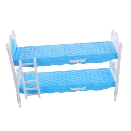 Abaodam Luxuriöses Prinzessinnen-puppenbett – Doppelstockbett Puppenzubehör Puppenhausmöbel Für Mädchen Miniaturbettmodell Geburtstagsgeschenk von Abaodam