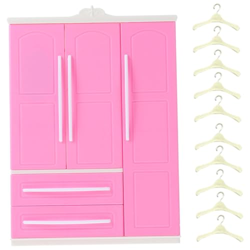 Abaodam Miniatur Puppenschrank mit Kleinen Kleiderbügeln Detailgetreuer Puppenhaus Möbel Multifunktionaler Mini Kleiderschrank für Puppenkleidung Kreatives DIY Spielzubehör Abaodam Miniatur Puppenschrank mit Kleinen Kleiderbügeln Detailgetreuer Puppenhaus Möbel Multifunktionaler Mini Kleiderschrank für Puppenkleidung Kreatives DIY Spielzubehör von Abaodam