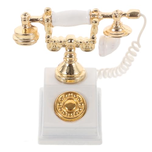Abaodam Miniatur Retro Telefon für Puppenhaus Maßstab Vintage Telefon Modell Weiß Perfektes Zubehör für Nostalgische Miniaturszenen für Sammler und Puppenhaus Dekoration Abaodam Miniatur Retro Telefon für Puppenhaus Maßstab Vintage Telefon Modell Weiß Perfektes Zubehör für Nostalgische Miniaturszenen für Sammler und Puppenhaus Dekoration von Abaodam