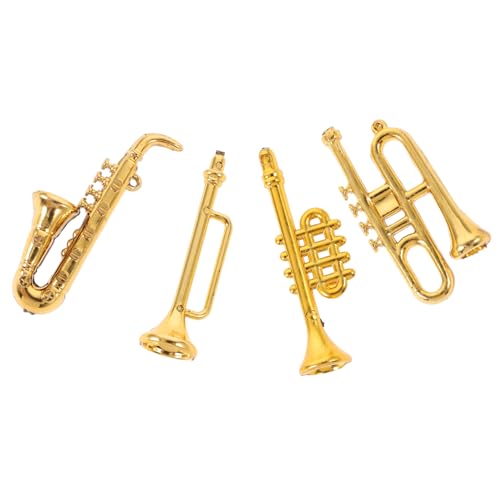 Abaodam Miniatur-Saxophon-Instrumenten-Modell, Puppenhaus-Dekoration, Vintage-Design, sicherer Kunststoff für Fotografie, Raumdekoration, Puppenzubehör, 4 Stück Abaodam Miniatur-Saxophon-Instrumenten-Modell, Puppenhaus-Dekoration, Vintage-Design, sicherer Kunststoff für Fotografie, Raumdekoration, Puppenzubehör, 4 Stück von Abaodam