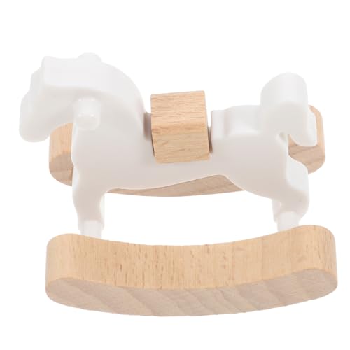 Abaodam Miniatur Schaukelpferd aus Holz Vintage Puppenhaus Möbel für Kleine Modelle Dekoration für Miniaturhäuser und Schlafzimmer Hochwertiges Zubehör für Puppen und Freunde von Abaodam