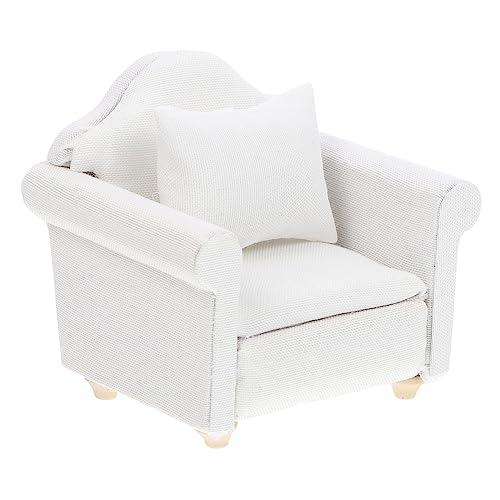 Abaodam Miniatur Sofa Modell Weißes Europäisches Sofa mit Kissen für Puppenhaus für Wohnzimmer Dekoration Leicht und Stabil Perfektes Zubehör für Mini Häuser und Kinderspielzeug Abaodam Miniatur Sofa Modell Weißes Europäisches Sofa mit Kissen für Puppenhaus für Wohnzimmer Dekoration Leicht und Stabil Perfektes Zubehör für Mini Häuser und Kinderspielzeug von Abaodam