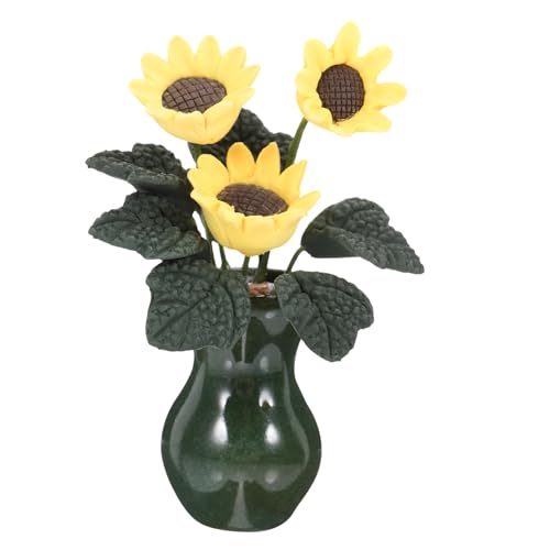 Abaodam Miniatur Sonnenblume Künstliche Tonblume mit Topf für Puppenhaus Dekoration Miniaturgärten Mikrolandschaften Leicht Platzsparend Kleiner Topfpflanze Abaodam Miniatur Sonnenblume Künstliche Tonblume mit Topf für Puppenhaus Dekoration Miniaturgärten Mikrolandschaften Leicht Platzsparend Kleiner Topfpflanze von Abaodam