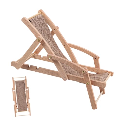 Abaodam Miniatur Strandliegestuhl Modell Leichtes Stabiles Puppenhaus Möbel Stilvolle Micro Landschaft Deko Geeignet für Miniaturgärten Fensterdeko Pflanzenarrangements Partyaccessoire von Abaodam
