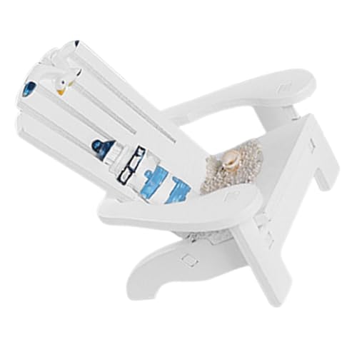 Abaodam Miniatur Strandstuhl Dekoration Simuliertes Modell Leichter Mini Liegestuhl für Puppenhäuser Vielseitig Einsetzbar für Mikrolandschaft und Küsten Deko Stabile Bauweise von Abaodam