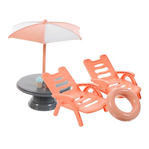 Abaodam Miniatur Strandstuhl Set für Puppenhäuser Realistisches Zubehör für Kreative Spielwelten für Strand Szenarien von Abaodam