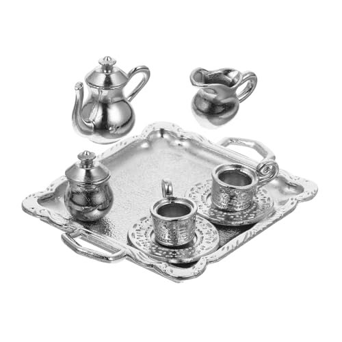Abaodam Miniatur Teeservice Set aus Teilig Vintage Stil Puppenhaus Küchenzubehör Filigrane Tassen und Milchkrug für Dekorative Miniaturen Abaodam Miniatur Teeservice Set aus Teilig Vintage Stil Puppenhaus Küchenzubehör Filigrane Tassen und Milchkrug für Dekorative Miniaturen von Abaodam