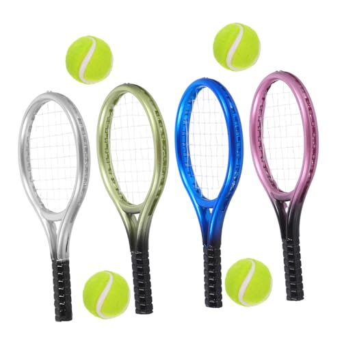 Abaodam Miniatur Tennis Miniatur Tennisschläger und Bälle Dekoratives Puppenhaus Zubehör Ornament für Mini Haus Szenen und Geschenke für Tennisspieler Abaodam Miniatur Tennis Miniatur Tennisschläger und Bälle Dekoratives Puppenhaus Zubehör Ornament für Mini Haus Szenen und Geschenke für Tennisspieler von Abaodam