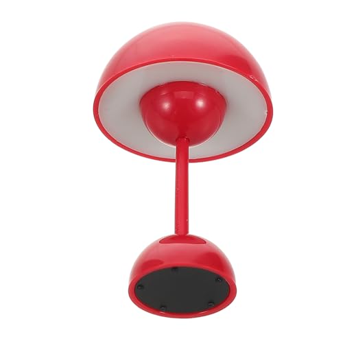 Abaodam Miniatur Tischlampe Puppenhaus Rote LED Dekorative Beleuchtung Vintage Design Für Puppenmöbel Und Dioramen Ohne Batterie von Abaodam