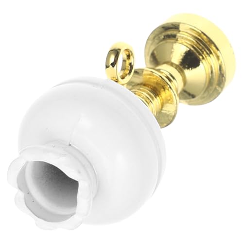 Abaodam Miniatur Tischlampe Puppenhaus Vintage Stil Dekorative Miniatur Schreibtischlampe für Puppenhaus Wohnzimmer Schlafzimmer Zubehör von Abaodam
