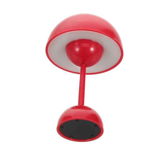 Abaodam Miniatur Tischlampe Vintage Stil Rote Puppenhaus LED Lampe Ohne Batterie Für Puppenmöbel Dekor Nachtlicht Schreibtisch Beleuchtung von Abaodam