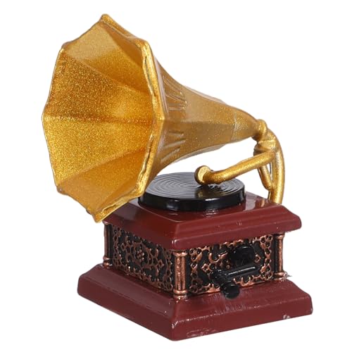 Abaodam Miniatur Vintage Phonograph Modell aus Metall Detailgetreuer Mini Plattenspieler als Nostalgische Puppenhaus Deko Langlebiges Retro Ornament für Musikzimmer und Sammler Abaodam Miniatur Vintage Phonograph Modell aus Metall Detailgetreuer Mini Plattenspieler als Nostalgische Puppenhaus Deko Langlebiges Retro Ornament für Musikzimmer und Sammler von Abaodam