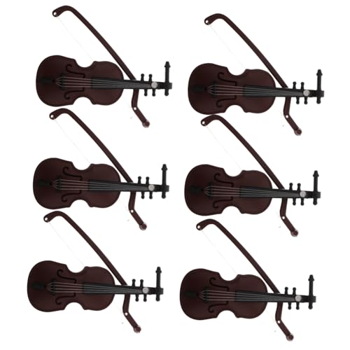 Abaodam Miniatur-Violinen-Modelle, Kunststoff, Musikinstrument-Figuren für Puppenhaus, Feengarten, Dekoration, Ornament für Urlaubsdekoration, DIY-Projekte, 6 Stück Abaodam Miniatur-Violinen-Modelle, Kunststoff, Musikinstrument-Figuren für Puppenhaus, Feengarten, Dekoration, Ornament für Urlaubsdekoration, DIY-Projekte, 6 Stück von Abaodam
