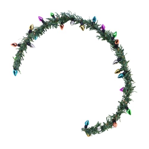 Abaodam Miniatur Weihnachtslichterkette für Puppenhaus Realistischer Weihnachtskranz mit Lichteffekt für Festliche Dekoration und Miniaturmöbel Zubehör Abaodam Miniatur Weihnachtslichterkette für Puppenhaus Realistischer Weihnachtskranz mit Lichteffekt für Festliche Dekoration und Miniaturmöbel Zubehör von Abaodam