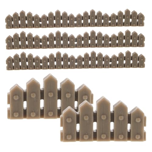 Abaodam Miniatur-Zaun-Dekoration für Bastelarbeiten, kleine Gartenlandschaft, Lattenzaun, Modell für Puppenhäuser, Feengärten und Mikro-Landschaften, tragbare und vielseitige Verzierungen, 50 Stück von Abaodam