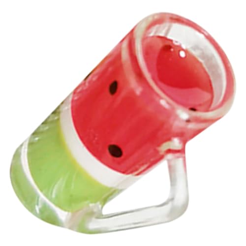 Abaodam Puppenhaus-küchenzubehör – Mini-wassermelonensaftgetränke Harz Dekoratives Mini-getränkeset von Abaodam